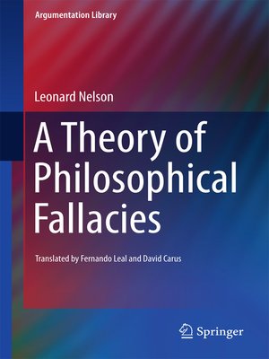 cover image of A Theory of Philosophical Fallacies